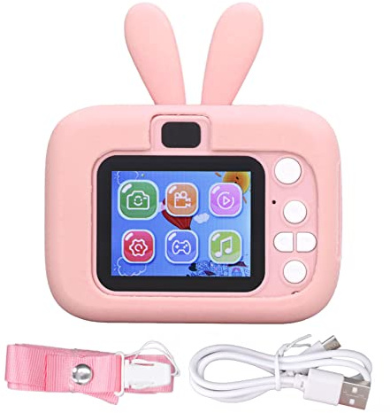 Appareil photo numérique pour enfants - 20 MP - 400 mAh - 1080p - USB 2 - Affichage couleur automatique - Rose