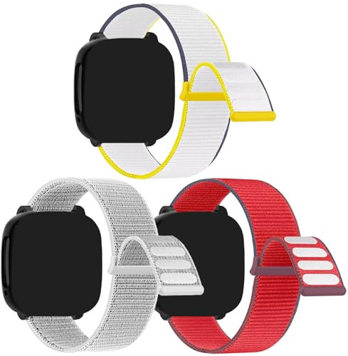 Gittos 3-Stück Nylon Armbänder Kompatibel mit Xplora X6/X6 Play/X6 Pro/Aino 6 Armband Kinder Ersatzarmband für Mädchen Jungen