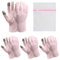 BORISCA 4 Paar Baumwollhandschuhe, Feuchtigkeitsspendende Handschuhe Touchscreen Handschuhe Atmungsaktiv Stoffhandschuhe Wiederverwendbar Kosmetik Handschuhe mit Wäschebeutel (Rosa)