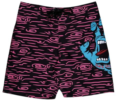 Santa Cruz Screaming Hand Boardshorts - Neon Wood, Neon-Holz, 34W