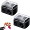 2 Stück Makeup Sharpener Anspitzer, Spitzer Kosmetikstifte, Make-up-Bleistiftspitzer, Universal Anspitzer für Augenbrauenstift, Lippenkonturenstift, Eyeliner, Präzisionsklingen, Handlich für Unterwegs