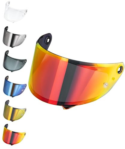 EvoParts Visier kompatibel mit Hjc RPHA 1 (kein RPHA 10-11-12) HJ-35 Pinlock-bereit (rot)
