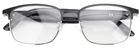 Sxhlseller Lautsprecher mit Intelligenter Brille mit Ausgezeichnetem Mikrofon und Lautsprechern Zum Reisen (Silver)