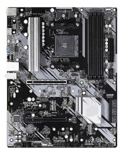 Carte mère B550 4, Socket AM4, Compatible avec Les processeurs Ryzen 5 5500, 5700G, 4600GE et 3400G, mémoire DDR4 jusqu'à 128 Go, Format M.2, ATX.