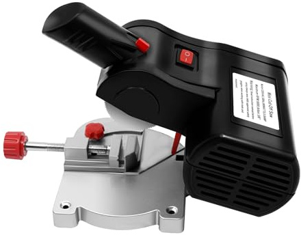 PBTERDTF Scie à onglet 220 V - Petite scie radiale 0-45° - Mini scie à onglet - En acier électrique - 6000 tr/min - Pour découpe de bois et de verre