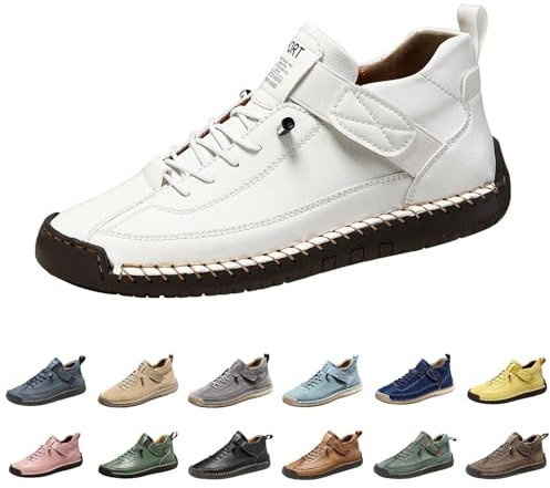 Generisch 2026 Neue Montela Schuhe Damen Sneakers Orthopädische Komfortable Schmerzfreie Lederschuhe Atmungsaktive Wasserdicht Laufschuhe Stützende Barfuss Freizeitschuhe Leichte Sportschuhe Wandern