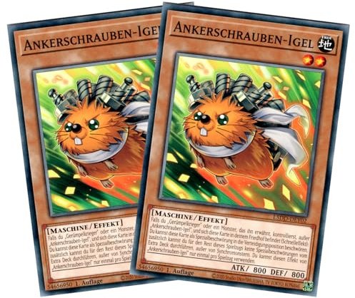 Ankerschrauben-Igel - Spar-Duo (2 Karten) - L5DD-DEY02 - Common - Deutsch - 1. Auflage - Yugioh - Legendary 5D's Decks - mit RC-Fieldcenter
