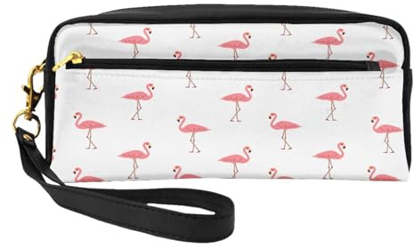 Mexpekil Trousse à crayons en cuir avec motif flamant rose pour enfants, filles, garçons, fournitures scolaires et de bureau
