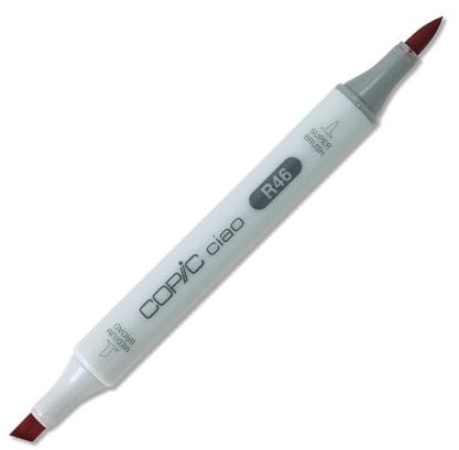 COPIC Ciao Marker Typ R - 46, Strong Red, vielseitiger Layoutmarker, mit einer mittelbreiten und einer Brush-Spitze