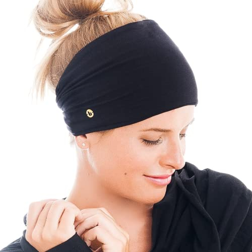 BLOM Original Haarband Stirnband Damen - Haarband Damen Yoga, Modeaccessoire, Workout, Reisen oder Sport - Multi-Stil Kopftuch Damen für Haarstyling und Aktiven Lifestyle - Breiter Turban Geknotet