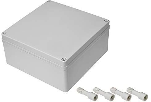 sourcing map 200mm x 200mm x 95mm Anti poussière IP65 boîte jonction DIY boîte gris boîtier