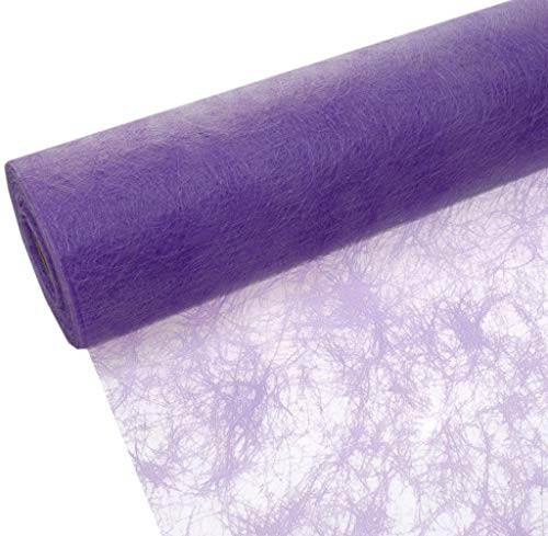 Sizoflor Tischband Tischläufer Tischdeko - 25 Meter + 300 Mini-Dekodiamanten Gratis (30cm Breite, Lavendel)