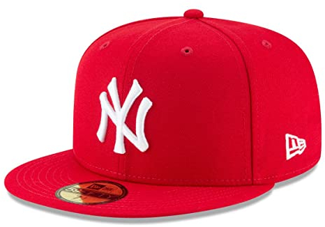 New Era Herren New York Yankees MLB Authentic Collection 59FIFTY Cap, Erwachsene, Scharlachrot, Scharlachrot/Weiß, 56 EU