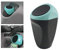 Contenedor de Basura Mini para Coche, Plástico 16x8 CM, Interior de Coche/Oficina/Hogar (Blue-Mini Trash Can)