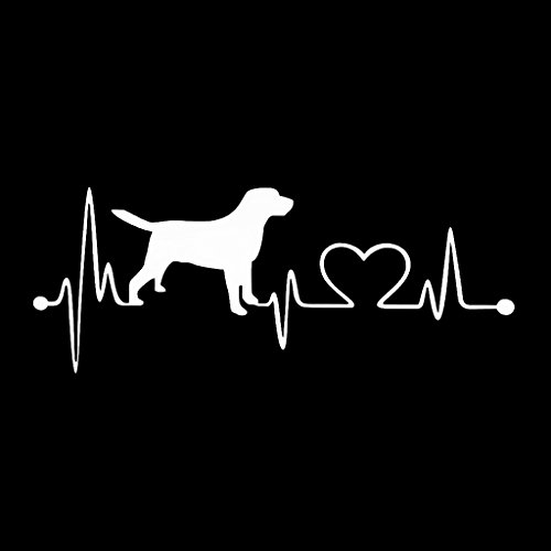 Xuniu Autoaufkleber, Labrador Retriever Heartbeat Love Aufkleber Auto Styling Dekoration Zubehör