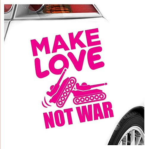 Kiwistar - Autoaufkleber - Make Love not War - Pink - 24x18cm - Aufkleber für Auto, Laptop, Fahrrad, LKW, Motorrad Mehrfarbig JDM Decal Racing