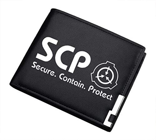 WANHONGYUE SCP Anime Bifold Brieftasche Kunstleder Schlanke Geldbörse Portemonnaie Kreditkartenhülle 2 / B