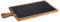APS planche de service - 2-pcs, 41 x 20 cm, planche en bois rustique, planche à découper en bois d'acacia, planche en bois avec dessus en ardoise naturelle
