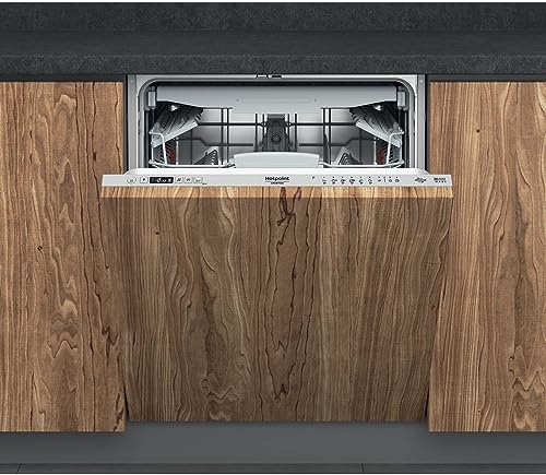 Hotpoint Lave-vaisselle Entièrement intégré 14 couverts D, Argent, Famiglie o singoli che apprezzano la tranquillità e l'efficienza negli elettrodomestici da cucina, Neutro, Lave-vaisselle, Casa