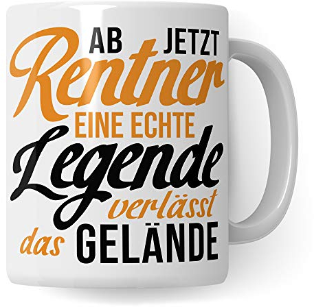 Pagma Druck Tasse Rentner, Witzige Geschenke zum Ruhestand, Rente Becher Pensionierung Geschenk Renteneintritt, Rentenbeginn Pension Kaffeetasse Abschiedsgeschenk Geschenkidee
