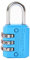 RESET-071 3 Digit Combination Lock,Small Padlock for School Gym Locker,Luggage,Suitcase,Backpack,Toolbox,Set Your Own Combination,Blue
