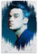 GUCII Robbie Williams Poster dekorative Malerei Leinwand Wandkunst Wohnzimmer Poster Schlafzimmer Malerei 08x12inch(20x30cm)