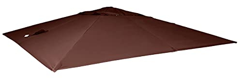 Mendler Toile pour Parasol de Luxe HWC-A96, Toile de Remplacement pour Parasol, 3x4m (Ø5m) Polyester 3,5kg - Brun