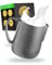 Barista Legends® Milchkännchen Edelstahl [600ml] ARES Schwarz- Barista Milchkännchen zum Milchaufschäumen Edelstahl - Milchschaumkännchen für Latte Art - Milchkanne Edelstahl - Barista Zubehör