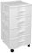 TIENDA EURASIA - Cajonera de Plástico con Ruedas, Cajonera de Plástico Grande 4 Alturas, Organizador, Diseño Moderno en Color Opaco, 39 x 38 x 68 cm (White)