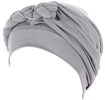 callmo Untertuch Kopftuch, Bonnet Kopftücher Schal Hut Kopfbedeckung Schlafmütze Chemotherapie-Kappe Baumwolle Turban Mütze Hijab Beanie Chemo für Krebs Haarausfall Chemotherapie, Grau, Einheitsgröße