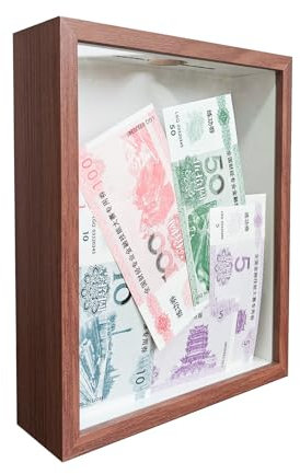 Shadow Box Ticket-Halter, Ticket-Vitrine, Top-Loading Vitrine Rahmen mit Schlitz, DIY Süßes Geschenk, Film, Reisen, Sportveranstaltungen, Konzert, Stubs, Getränke, BeerCaps,