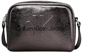 Calvin Klein Jeans Damen Sculpted Camera Bag TUM K60K612731 Umhängetasche, Beige (Gunmetal)