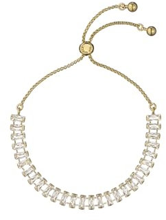 Ted Baker Isabela Crystal Baguette Adjustable Bracelet For Women (Gold/Crystal)
