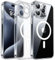 CANSHN Magnetic Compatible with iPhone 15 Pro Max Case Clear, Upgraded [Full Camera Protection] [Compatible with Magsafe] Non-Yellowing Protective Shockproof Bumper Phone Case 6.7 inch - Clear