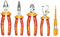 INGCO 5Pcs VDE Insulated Pliers Set, 1000V, 180mm Combination Plier, 160mm Diagonal Cutting Plier, 160mm Long Nose, Wire Stripping with Test Pencil