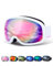 JetBlaze Skibrille Herren Damen Unisex OTG Skibrille für Brillenträger Schneebrille Anti Nebel UV Schutz Snowboardbrille Ski Goggles für Skifahren Kompatibler Helm Sphärisch Verspiegelt Rosa Linse