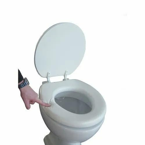 EZ Pack - 18 Luxury Universal Oval Ultra Soft Foam Toilet Seat Adult Padded Cushion Bathroom Comfort for Adults, Kids, Seniors, Elderly, Disabled, Coccyx Pain Relief (White Padded)