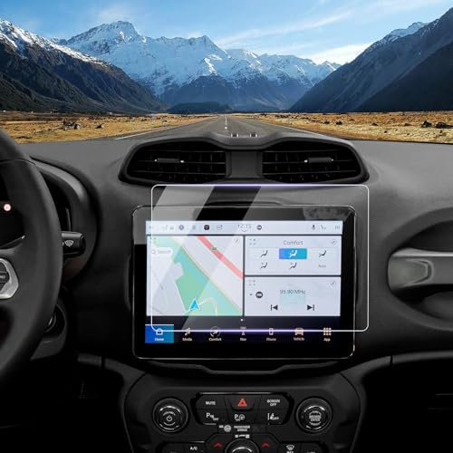 LUWU 2 Stück Kompatibel mit Jeep Renegade BU 2024 2025 Navigation Schutzfolie 10,1 Zoll 6H Kratzfest Nano Displayschutzfolie Renegade BU Navi Folie Zubehör