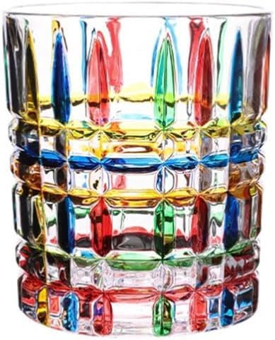 WZYYCV Chope Bière Tasse en Verre Verres à Boire colorés Verres à Whisky jus Boissons Tasses Tasse à bière 310 ml/10.9 oz Verrerie