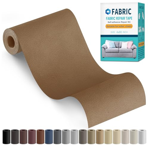 Flicken Selbstklebend Stoff, Stoff Reparatur Patches Selbstklebend Braun | 10x200cm Mikrofaser-Samt Textilklebeband Reparaturflicken für Sofas, Autositze, Kleidung, Kissen Burberry Braun