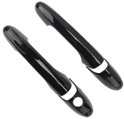 ATGCBCAUF Sliding Outer Door Handle for Fiat 500 595 695 for Abarth ABS Glossy Black Sticky Door Handle Cover Protective Exterior Trim No Drill