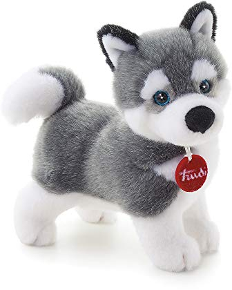 Trudi Husky Marcus Hund Plüschtier Spiel, Weihnachts- und Geburtstagsgeschenk | 11x22x21cm Grosse S | Klassische Plüschhunde | Modell 22271