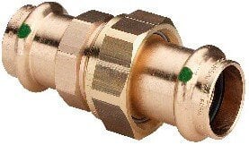Viega Verschraubung mit SC Sanpress 2260 flachdichtend in 22 mm Rotguss, 126124