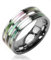 Herren-Ring Titan massiv mit 3-fachem Abalone-Inlay
