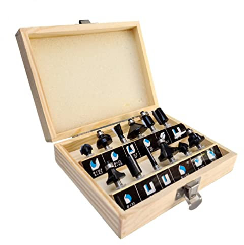 DIAMWOOD - Coffret de 12 Mèches de Défonceuse | Fraises à Défoncer Queue 6 mm | En Carbure de Haute Qualité | Assortiment de Fraises à Rainurer pour Bois Massif et MDF | Outillage à Bois Professionnel