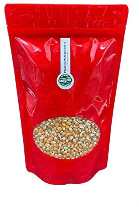 Hopser Food Fun Palomitas de maíz con setas de primera calidad, Palomitas de cine, XL 1:46, Volumen de palomitas, Premium en bolsa resellable, Sin OGM 1kg (Paquete de 1)
