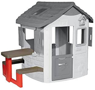Smoby – Picknicktisch für Smoby Spielhäuser – Zubehör für Spielhaus, Sitzbank mit Tisch, passend für die meisten Smoby Spielhäuser