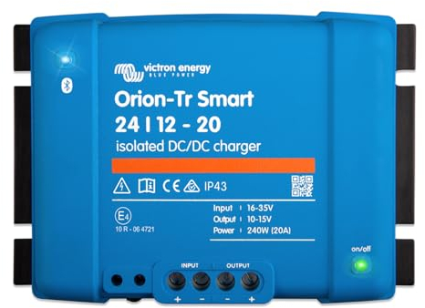 Victron Energy Orion-Tr Smart DC to DC Charger (Bluetooth) - 24/12-Volt 20 amp 240-Watt - Battery Charger for Dual Battery Systems - Isolated