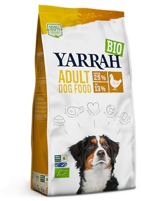YARRAH | Trockenfutter mit Huhn für Erwachsene Hunde | Exquisite Biologische Hundebrocken mit Huhn | 100% biologisch & frei von künstlichen Zusätzen | 10 kg