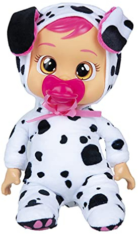 Cry Babies Tiny Cuddles Dotty Babypuppe, 22,9 cm, weint echte Tränen, schwarz und weiß (mehrfarbig)